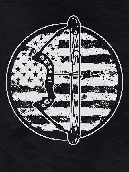 Archery Archer American Flag