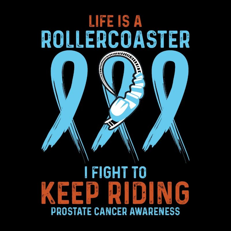 Prostate Cancer Awareness Light Blue Rollercoaster