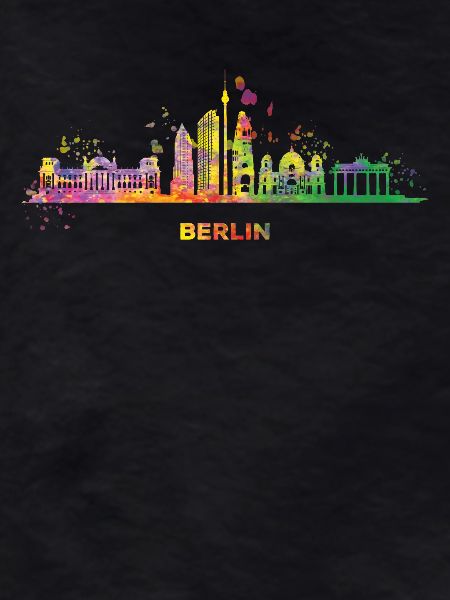 Berlin Skyline Bunt Berliner Fernsehturm