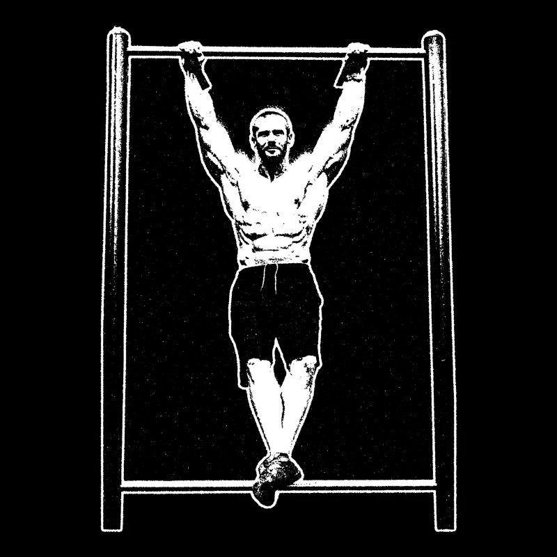 Calisthenics Hanging Pose Silhouette