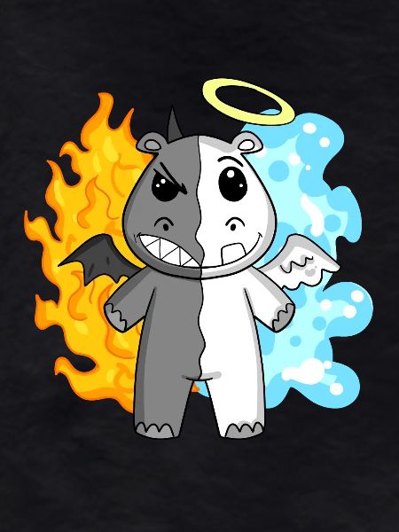 Hippopotamus - Angel and Devil