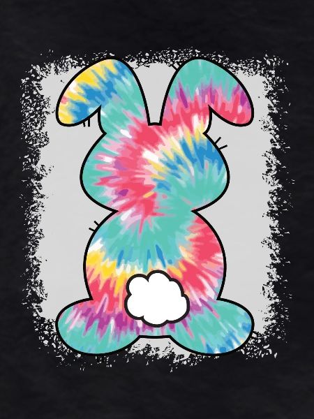 Tie Dye Rabbit Bleached Easter