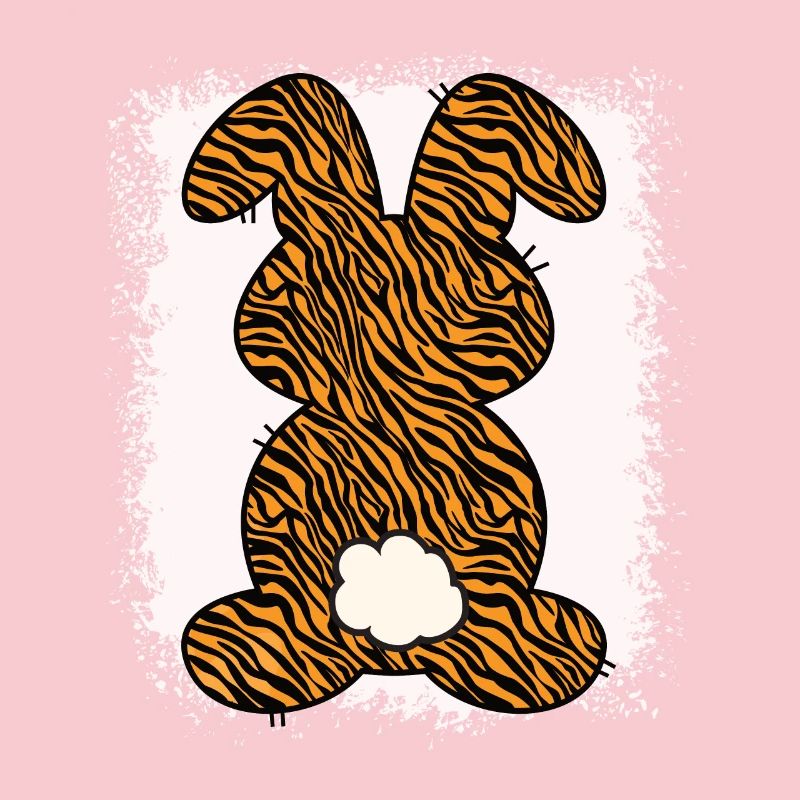 Tiger Pattern Rabbit Bleached Easter