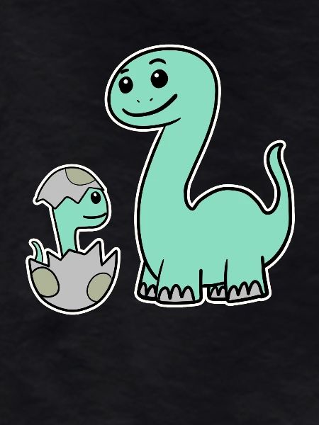 Dinosaur with baby dinosaur