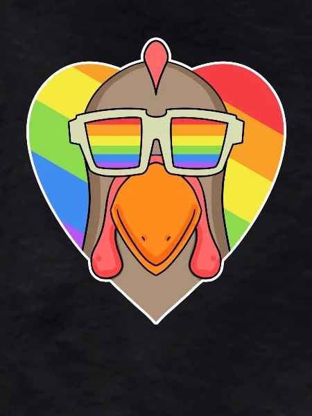 Rainbow - Chicken with glasses