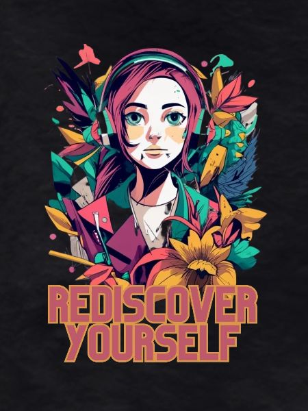 Rediscover Yourself- Trendy Aesthetic Graphic