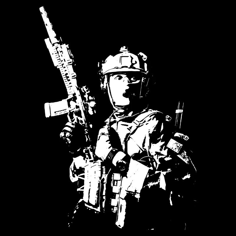 Military Stencil Soldier