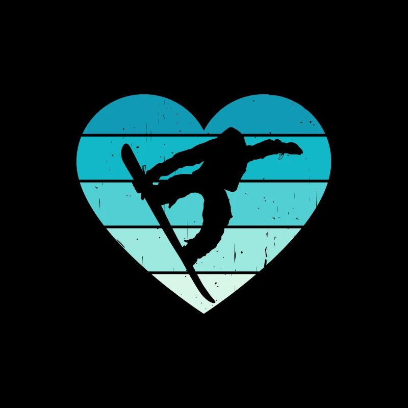 Ich liebe Snowboard Halfpipe Tricks Wintersport