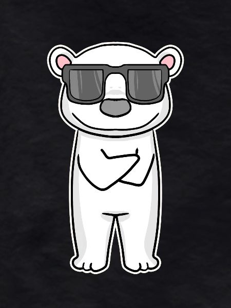 Polar bear with glasses