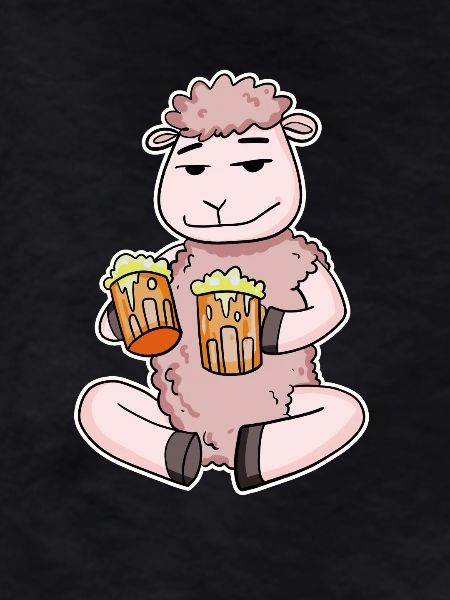 Sheep with beer