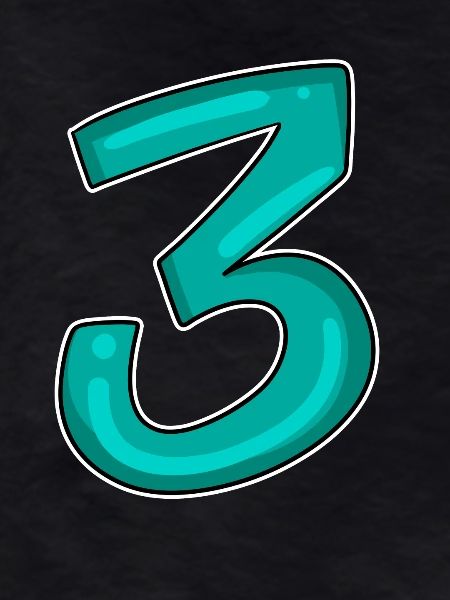 3 - Three - Third