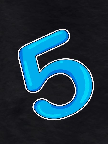 Number 5 Blue