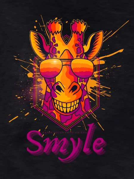 Neon Giraffe Sunglasses Splash