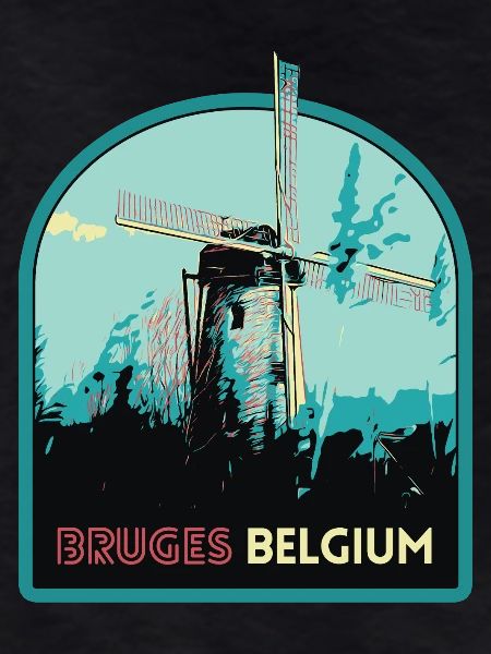 Illustration Windmill near Bruges