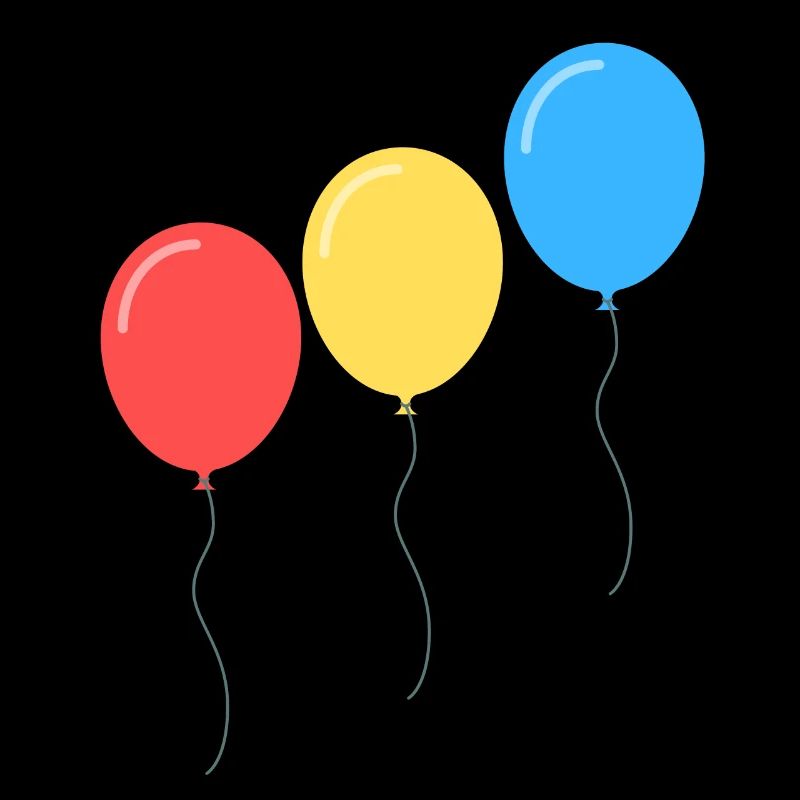 Three Bright Balloons Pop Art