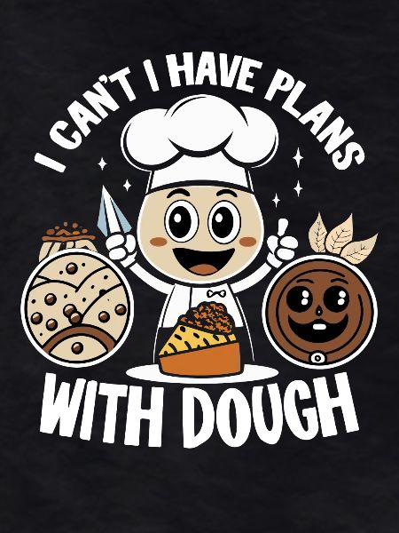 Chef with dough joy