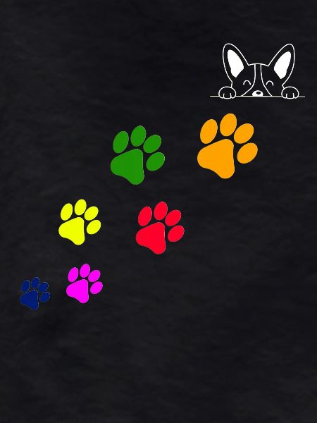 Dog paw prints