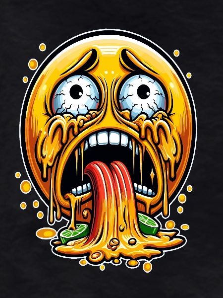 Puke attack face