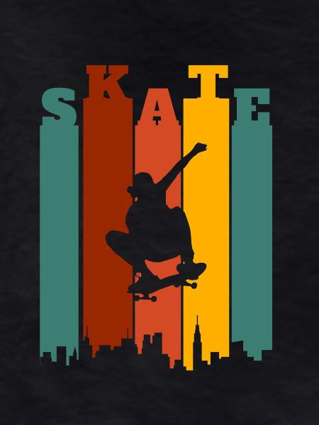 Skateboarder Retro