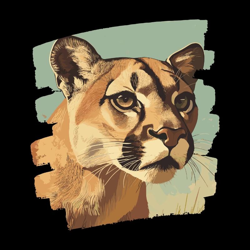 Lion from mountain Retro