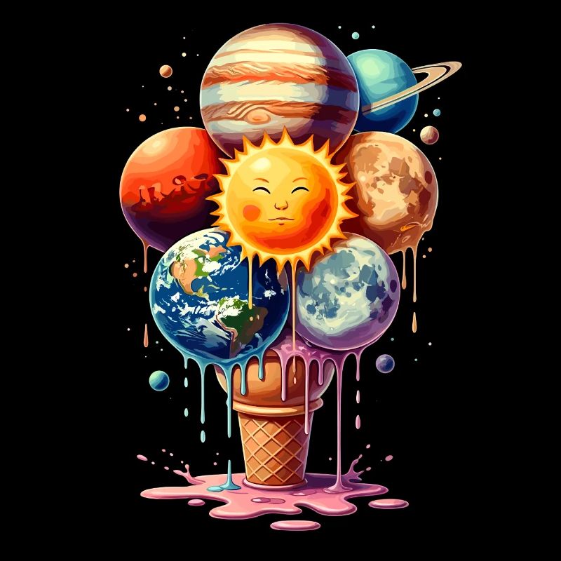 Eiscreme Planeten Waffeleis Sonnensystem