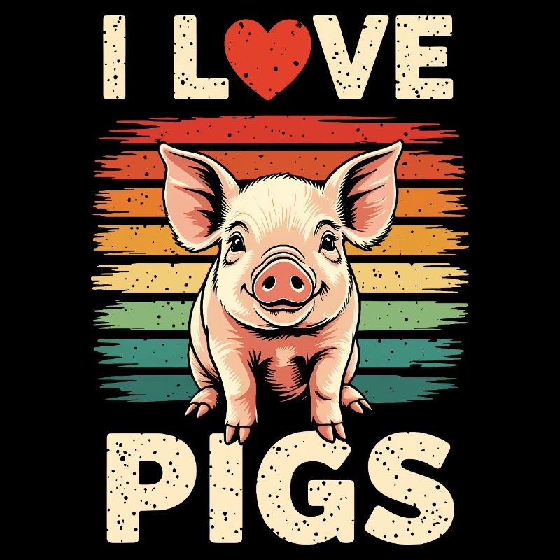 Pig Sow Farmer Farmer Gift Retro