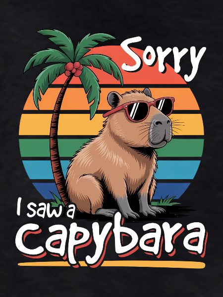 Funny aesthetic Kawaii Capybara