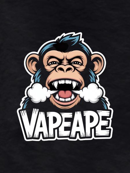 Vape Ape Funny Monkey Graphic