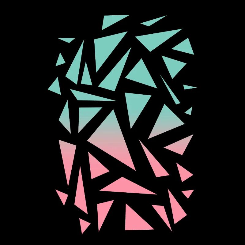 Triangle Pattern - Turquoise Pink