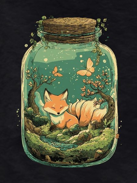 Magic Kitsune Fox Kawaii Terrarium