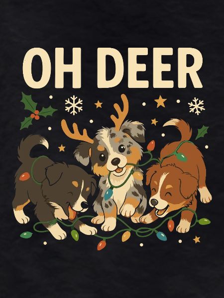 Cute Australian Shepherd Christmas Design