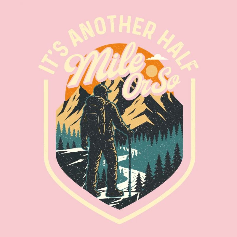 Es ist noch eine halbe Meile oder so Wanderwanderer