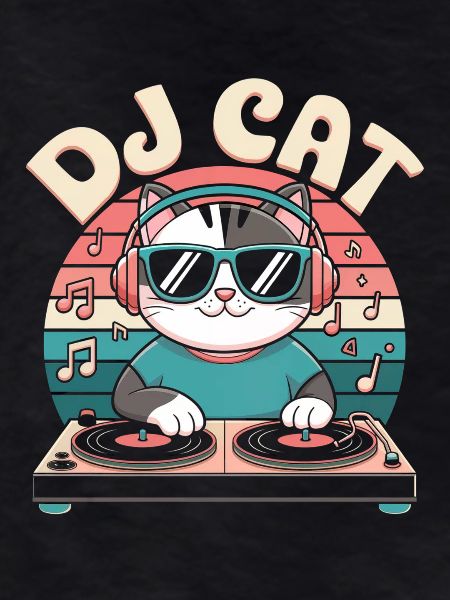 Funny DJ Cat