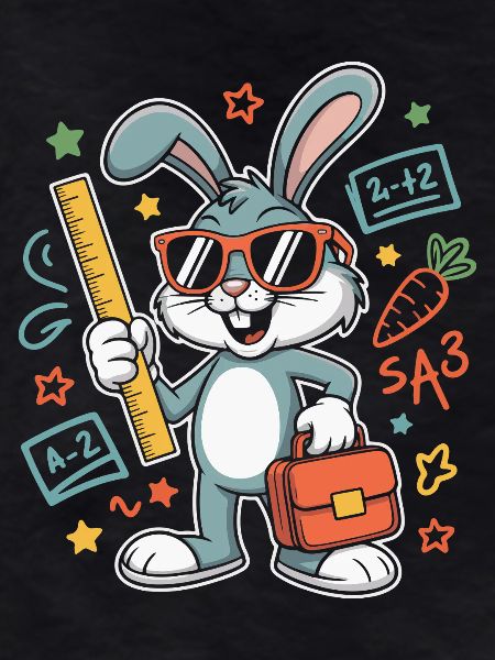 Math Bunny Glasses Suitcase