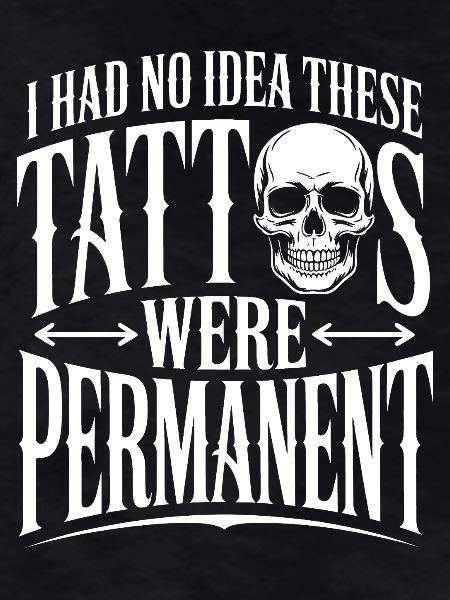 Tattoo-Permanenz-Schädel-T-Shirt
