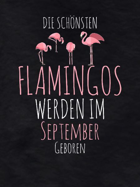 September Birthday Flamingo Saying Funny
