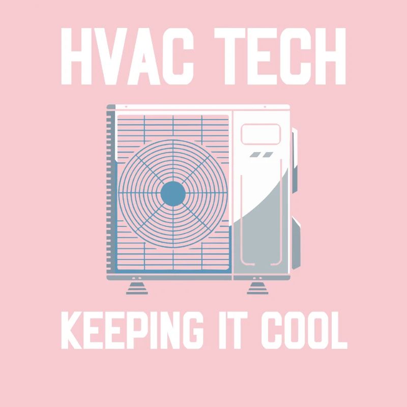 HVAC Tech Keeping It Cool Spruch Techniker