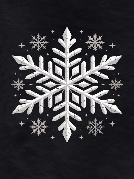 Large Elegant Snowflake Winter