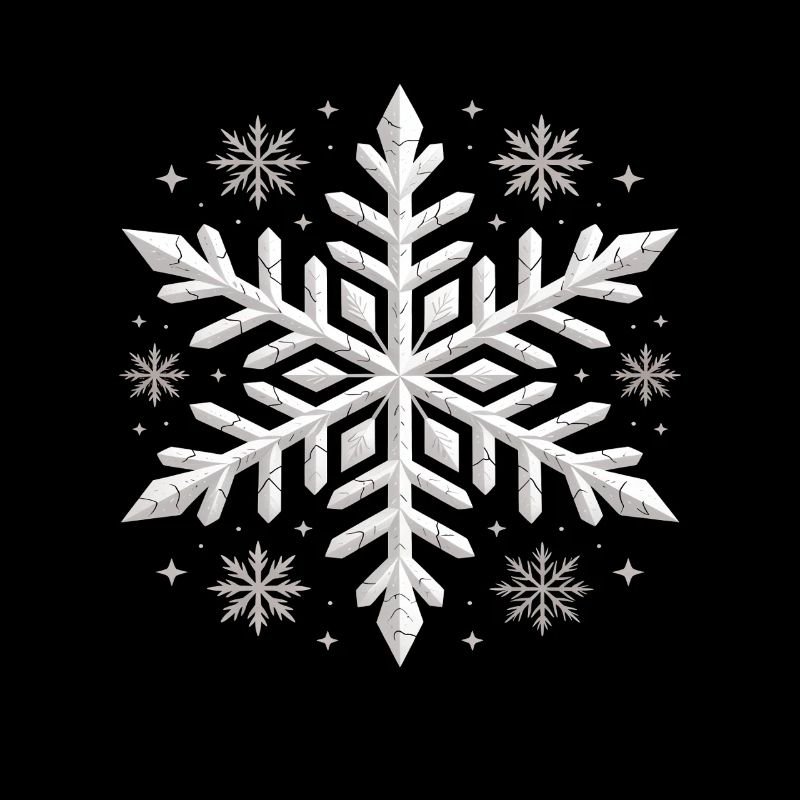 Large Elegant Snowflake Winter