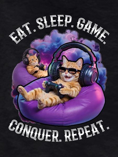 Chat gamer drôle
