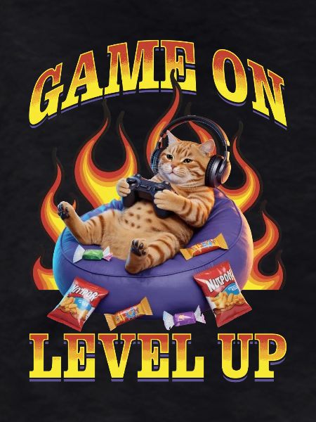 Chat gamer drôle