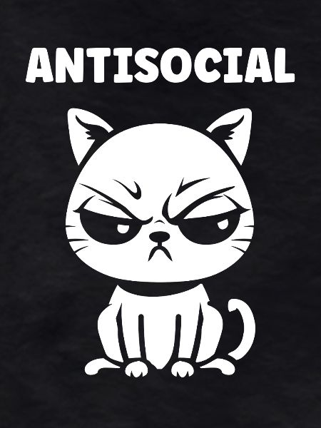 Antisozialer Schwarz-Weiß-Chat