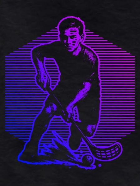 Klassisches Floorball Motiv