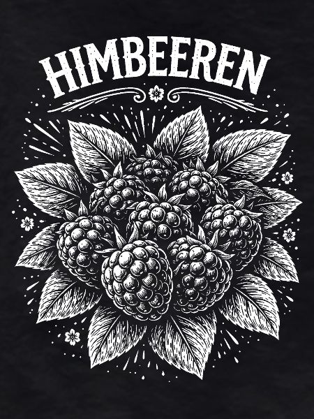 Raspberries Botanical Screen Print