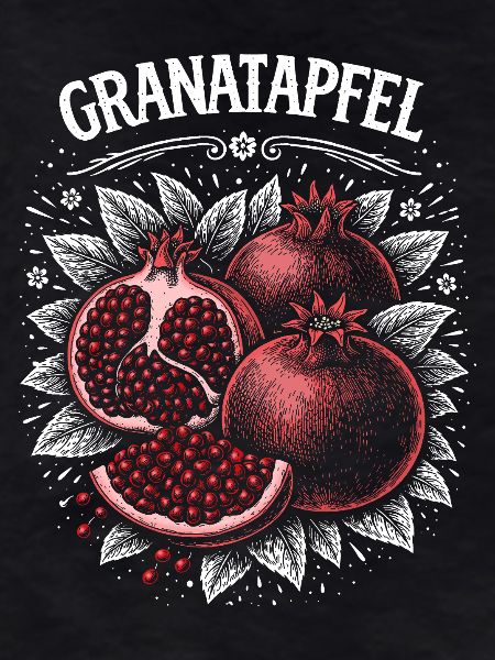Pomegranate Contrast Print Red Berries