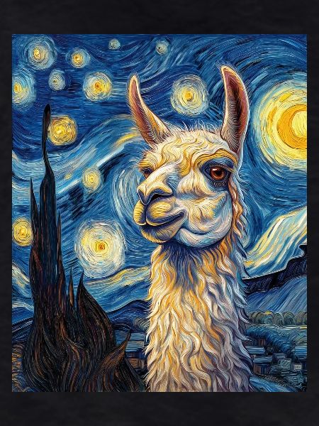 Lama Van Gogh Style