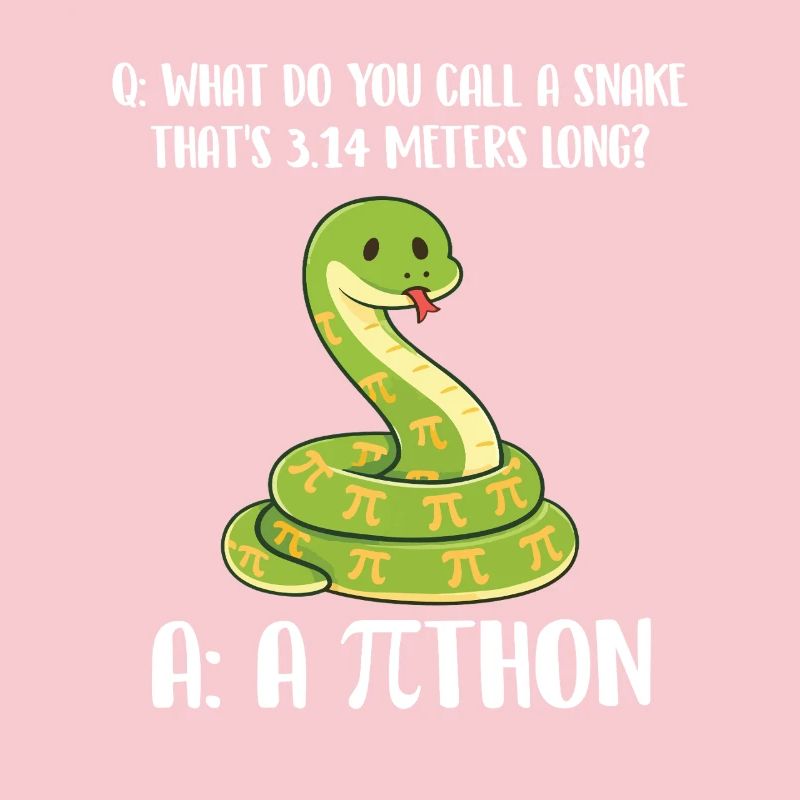 Snake 3.14 Meters Long Pi Day Python Joke