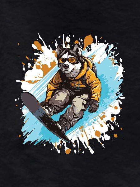 Husky Dog Snowboard