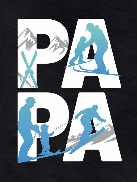 Dad Child Skiing Adventure