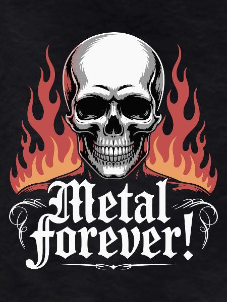 Metal Forever Skull Flame